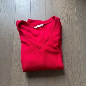 BRIGHT RED OLD NAVY FLEECE SWEATER